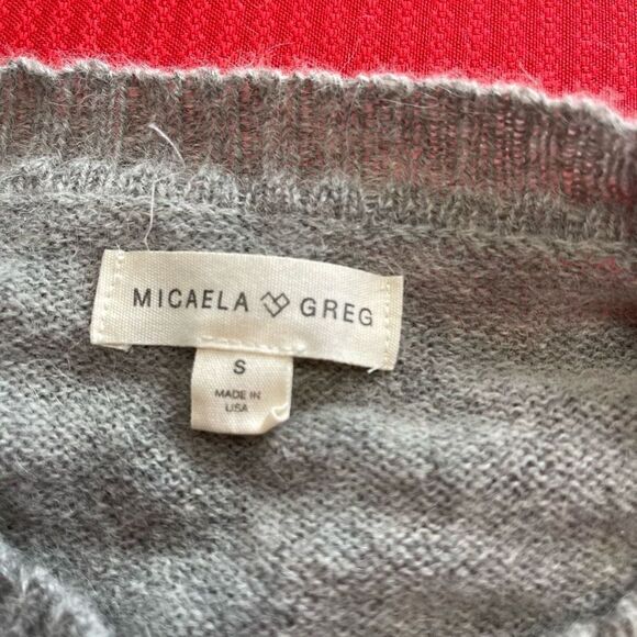 Micaela Greg Grey Alpaca Long Sleeve Dress Size Small - Picture 7 of 10